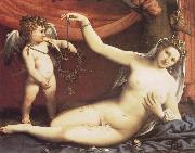 Lorenzo Lotto Venus and Cupid oil